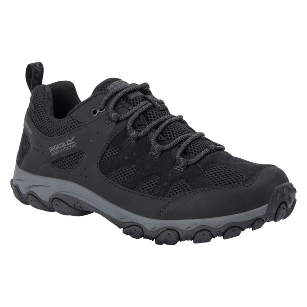 Regatta Mens Edgepoint IV Low Walking Shoes / Black/Granite